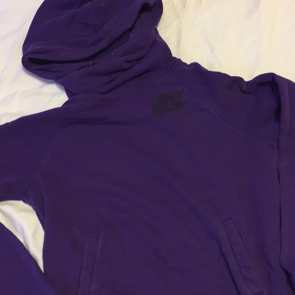 Purple turtle neck hoodie